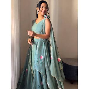 Diseñador Lehenga Choli para Party Wear Fancy Print Club Vestidos - Product Image 2