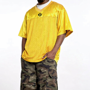Último Modelo de Jersey de Fútbol Americano Retro Amarillo Extra Grande, Personalizado, Moderno, para Hombre, Fabricación de Ropa Deportiva con Etiqueta Privada OEM - Product Image 1