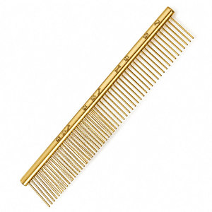 Peine de Metal Dorado para Mascotas con Diseño de Huella de Pata para el Cuidado del Pelo de Perros y Gatos, Herramienta Portátil de Estilismo - Product Image 4