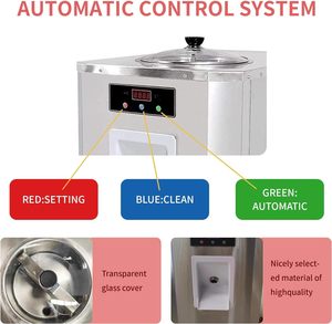 Machine à glace italienne verticale de 6 L pour bureau, congélateur discontinu à contrôle numérique, sorbetière - Product Image 2