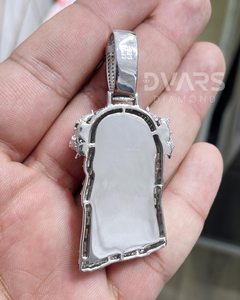 Pendentif Tête de Jésus style Hip Hop, entièrement serti de diamants, en argent 925, micro-pavé, en moissanite, pendentif religieux - Product Image 6
