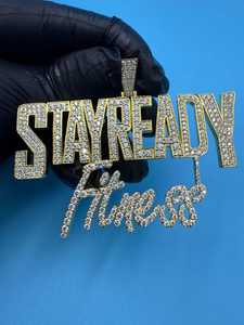 จี้เพชรโมอิสซาไนต์ VVS รูปตัวอักษร ชุบทองคำขาว 925 ประดับเพชรเต็มตัว จี้ฮิปฮอป ผ่านการทดสอบเพชร - Product Image 4