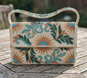 <b>Colourful</b> Seed Beaded Storage Bag Handbag Abstract Pattern Women Shoulder Bag Crossbody Party Beach Tote Bag Fashion Accessories - Product Image 4