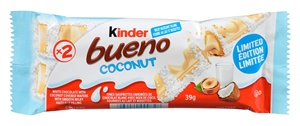 Venta al por Mayor de Kinderr Bueno Coconut Chocolate 39g, Barritas de Chocolate con Leche Rellenas de Crema de Coco y Oblea Crujiente, Suministro de Snacks para Exportación a Granel - Product Image 6