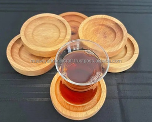Posavasos de madera de alta calidad, posavasos de nogal con acabado, posavasos decorativos con tamaño y logotipo personalizados al precio más bajo - Product Image 2