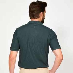 Polo de Manga Corta para Hombre, Color Verde Oscuro, Tejido de Punto, Corte Regular, Transpirable, de Algodón - Product Image 2