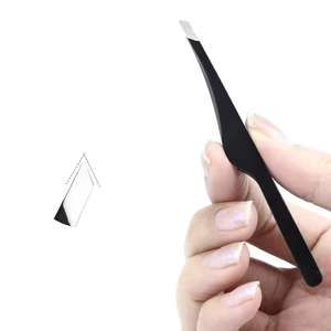 NEW-VERTIS Custom Logo Color Stainless Steel Durable Classic Eyebrow Tweezers Slant Tip Beauty <b>Makeup</b> <b>Tool</b> Customized Size - Product Image 2