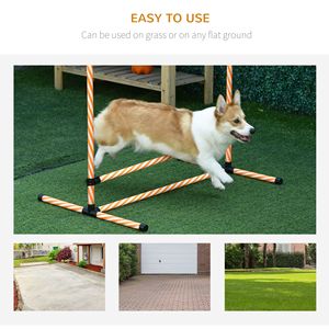 Set di Allenamento per Cani Arancione a 6 Pezzi, Ostacoli Regolabili in PVC per Salto in Altezza, Borsa per il Trasporto e Fischietto Inclusi - Product Image 5