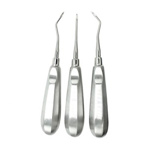 Kit d'élévateurs radiculaires dentaires en acier inoxydable, instruments chirurgicaux manuels, kit de ciseaux parodontaux en métal poli - Product Image 2
