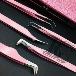 Top vente emballage durable pour Extensions de cils pince à épiler étui magnétique en vison rose clair pour Extensions de cils pince à épiler - Product Image 1