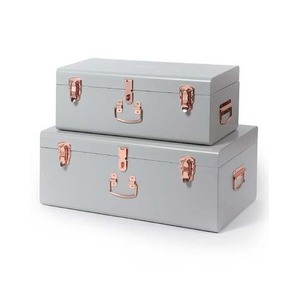 New Arrival Stylish Iron <b>Trunk</b> <b>Box</b> Customized Vintage <b>Storage</b> Chest For Living Room Bedroom Travel Hotel Use - Product Image 3