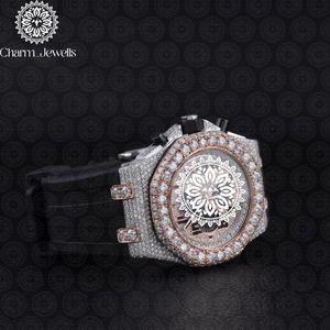 Reloj Analógico Cuadrado de Acero Inoxidable de Lujo Charm_Jewells con Incrustaciones de Diamantes, Cronógrafo de Moda para Hombre, Movimiento Mecánico, 40 mm, 10 - Product Image 2