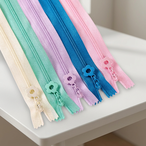 Vente directe d'usine en gros 3 # # 4 # 5 # 8 # 10 Fermetures éclair en nylon multicolores à glissière autobloquante à extrémité fermée, fermeture éclair en plastique - Product Image 6