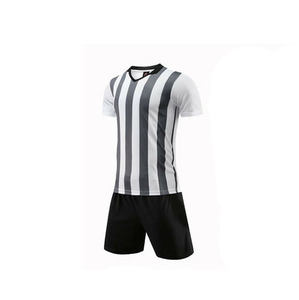 Custom White Unisex Soccer Jersey Set Short Sleeve V Neck Geometric Print Moisture Wicking Polyester Uniform <b>GLOWING</b> NEON - Product Image 1