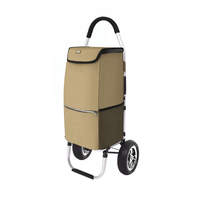 Chariot de courses pliable personnalisé à 2/4/6 roues |   Chariot en acier portable avec roues pour monter les escaliers et faciles à nettoyer