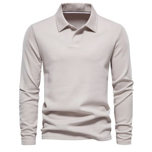 Polo brodé pour homme en coton 100 % uni avec logo personnalisé et col classique, idéal pour le bureau - Product Image 4