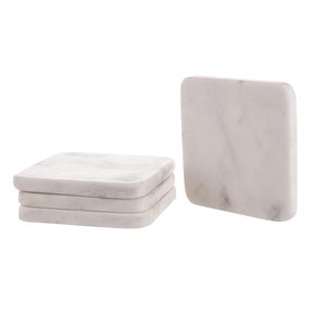 Square Marble Tea <b>Coasters</b> Tea <b>Coaster</b> Dining Table Decor Accessories <b>Coaster</b> <b>Set</b> of 4 for Dining Table - Product Image 4