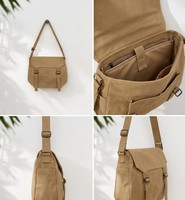 Sac messager vintage en toile, bandoulière pliable, sacoche personnalisable pour voyage, usage quotidien décontracté