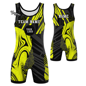 Uniformes de Lucha Libre Personalizados de Alta Calidad para Hombre, Venta al por Mayor, Sublimación Personalizada, Singletes de Lucha Libre para Jóvenes - Product Image 4