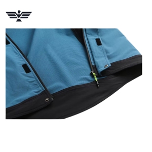 Veste de travail haute visibilité pour homme, bleu noir, polyester respirant, coupe-vent, vêtement d'extérieur, type uniforme, impression sérigraphique tendance - Product Image 4