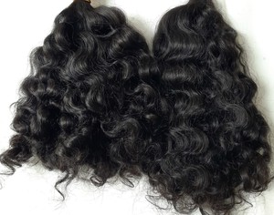 Indian Temple Extensiones de cabello humano sin procesar puro Trama sin costuras Mejora de la belleza instantánea Adición de longitud rápida - Product Image 1