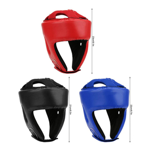 หมวกกันกระแทกสำหรับคิกบ็อกซิ่ง PU แบบครึ่งใบ ป้องกันศีรษะสำหรับคาราเต้ มวยไทย ฟรีไฟท์ MMA ซานด้า ฝึกซ้อม ผู้ชาย ระบายอากาศได้ดี ป้องกันอย่างมีประสิทธิภาพ - Product Image 3