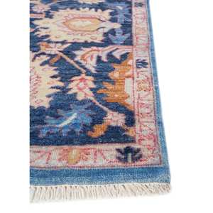 Mejor Alfombra del 2026, Color Azul Savana, Tejida a Mano, Diseño de Medallón, 9x12 Rectangular, para Sala de Estar, Exclusiva y Única - Product Image 4