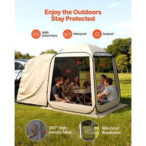 Tenda Pop-up per SUV da 4-6 Persone, Gazebo Portatile 6x6 Piedi con Zanzariere Laterali e Borsa per il Trasporto Inclusa - Product Image 6