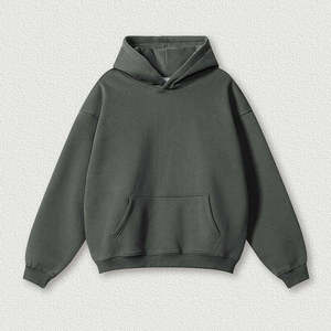 Custom Logo Blank Regular Fit Hoodie Unisex for Sweatshirt Cotton Drop Shoulder Pullover Men's Winter 420 Grams Factory - Product Image 6