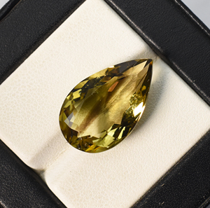 Piedra Preciosa de Cuarzo Limón Natural en Forma de Pera, 21X13.5X5 mm, 13.35 Quilates, Piedra Suelta para Joyería - Product Image 1