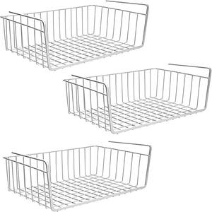 Paniers de rangement en fil d'acier et en bois avec poignées, grands bacs de rangement pour la maison, la cuisine, le placard, les étagères et la buanderie - Product Image 2