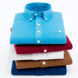 Chemise décontractée pour homme en mélange de lin popeline, col rabattu, manches courtes, couleur unie, avec poche poitrine, infroissable, pour l'été, 140g - Product Image 2