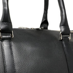 Genuine <b>Leather</b> <b>Duffle</b> <b>Bag</b> Solid Color Zipper Closure Soft Handle Unisex Casual Style 30-40L Capacity Gym Travel <b>Bag</b> Polyester - Product Image 3