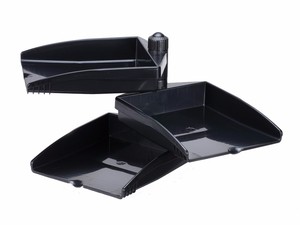 ชั้นวางนิตยสารพร้อมตัวแบ่งชั้นสำหรับวางเอกสารกระดาษตั้งโต๊ะสำนักงานสีดำ3ชั้น - Product Image 6