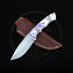 Cuchillo Plegable de Acero de Damasco Personalizable de Calidad Premium con Mango de Madera de 10 Pulgadas, Grado Industrial, para Caza y Camping, 3 Años de Garantía - Product Image 1