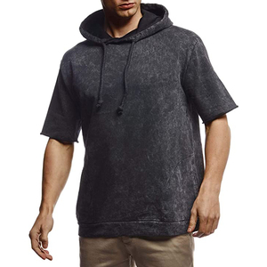 Sudadera con Capucha Personalizada de Estilo Retro Simple, Lavada, de Color Sólido, para Hombre, Versátil, de Invierno, Talla Grande - Product Image 3