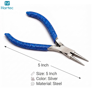 Industrial Grade Needle Nose Jewelry Pliers Blue Handle Precision <b>Wire</b> Looping <b>Crafting</b> Tool For Jewelry Designer Workshop - Product Image 2