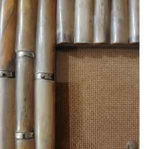 Cadre photo en bambou naturel écologique, artisanal, rustique, en bois, pour la décoration de la maison, à poser sur table ou bureau - Product Image 2