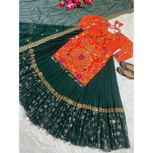 Conjunto de ropa de fiesta Lehenga para mujer de diseñador con top elegante Nuevo estilo - Product Image 4