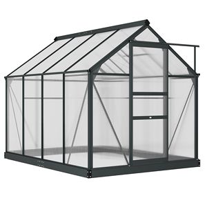 Kit Serra in Alluminio da 7FT con Porta di Ventilazione per Giardino e Patio, Serra in Policarbonato 6FT X 8FT X 7FT - Product Image 1