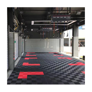 Dalles de sol en PVC rigides modulaires et emboîtables pour garage, atelier de détail automobile, sol en plastique pour garage - Product Image 1