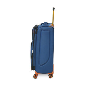 Blue Polyester Luggage With 4 <b>Wheels</b> Soft Handle Zipper Closure Lightweight Travel <b>Suitcase</b> Modern Design Unisex - Product Image 3