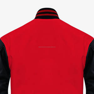 Customized Blue <b>Black</b> Letterman Varsity <b>Jacket</b> Wool Body Genuine Cowhide Leather Sleeves Puff Embroidered Techniques Coated - Product Image 4