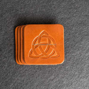 Juego de Posavasos de Cuero Genuino Impresos Personalizados al por Mayor, Resistentes y Duraderos, para Bebidas, Distribuidor LC-0058 - Product Image 6