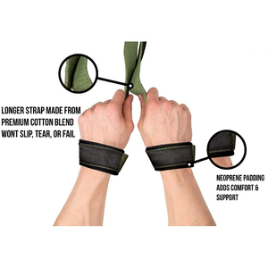 OEM Factory Price Heavy Duty <b>Lifting</b> <b>Straps</b> <b>for</b> Deadlift Wrist Support Gym Training Strength Equipment - Product Image 4