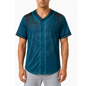 Uniforme Clásico de Béisbol con Diseño de Botones en la Parte Delantera, Tela de Poliéster, Impresión Personalizada de Nombre y Número para Uso en Partidos - Product Image 3