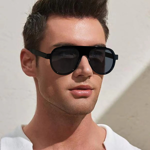 Retro <b>Shades</b> Men Women Classical Designer <b>Black</b> Brand Square Aviation Vintage Sunglasses Anti-blue <b>Light</b> Optical Frame Eyewear - Product Image 1