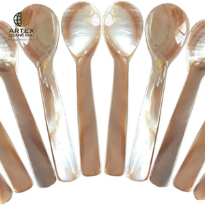 ช้อนไข่มุกทำมือรักษ์โลก สีขาวธรรมชาติ คุณภาพพรีเมียม สำหรับโต๊ะอาหาร ARTEX QUANG PHU - Product Image 5