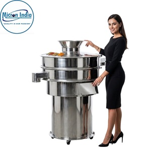 Machine de criblage vibratoire numérique automatique de qualité alimentaire Micron India avec composants PLC et garantie de 2 ans pour poudres industrielles et papier - Product Image 5