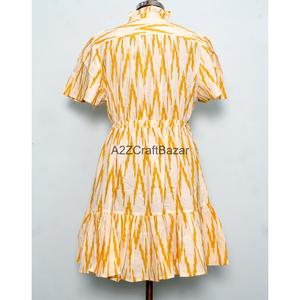 Robe 100% coton à manches courtes pour femmes, conçue pour des sorties simples et élégantes, avec un tissu doux et un style moderne et chic. - Product Image 6